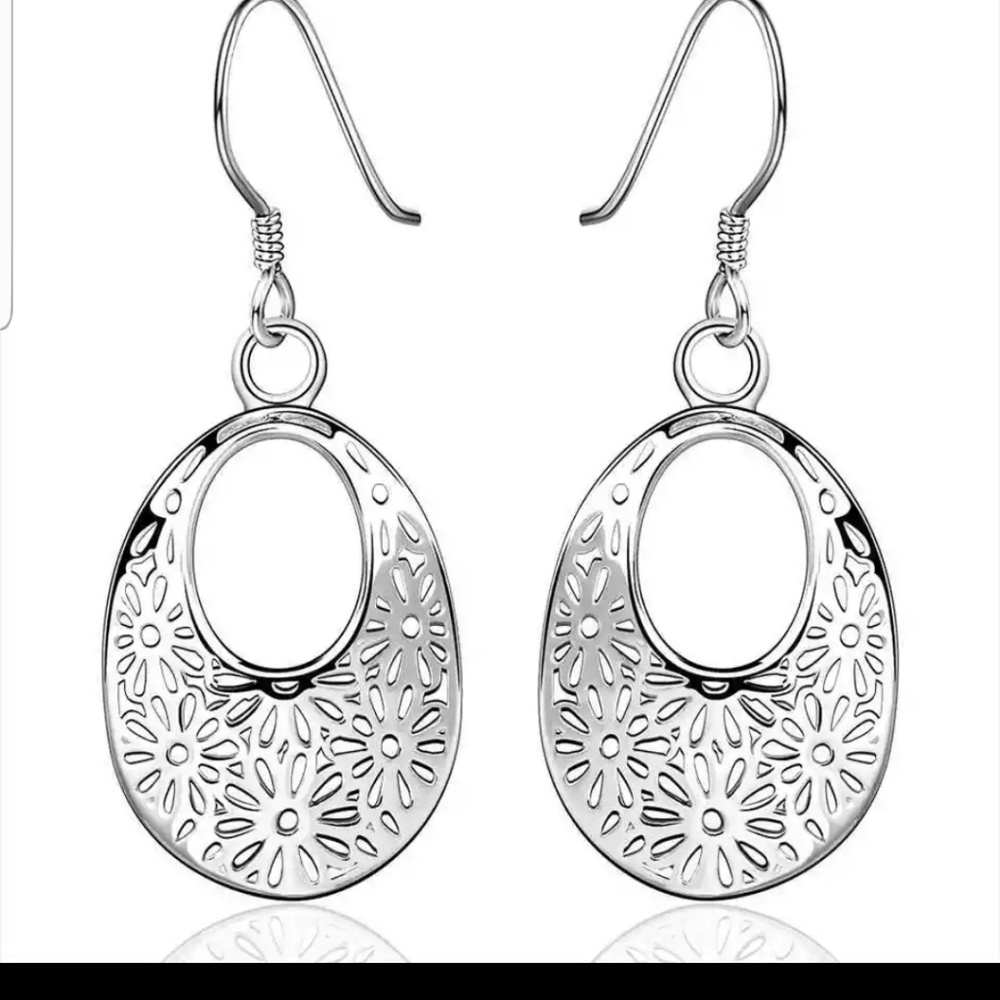 women silver 925 drop earrings
